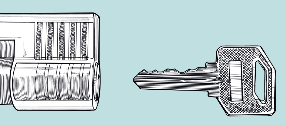 1 Before the key is insertedpins dropped down inside the cylinder preventing - photo 8