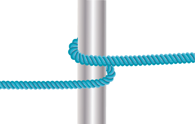 Half hitch which refers to wrapping the line around a support with its strands - photo 6