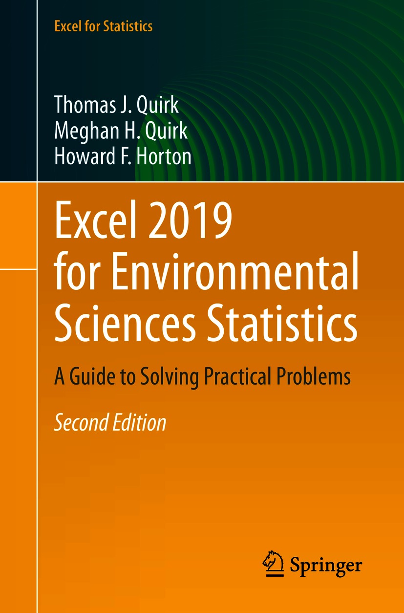 Book cover of Excel 2019 for Environmental Sciences Statistics Excel for - photo 1