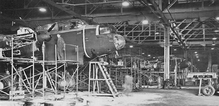 Production line inside the Avro factory near Leeds where 4500 Avro-Astons and - photo 4