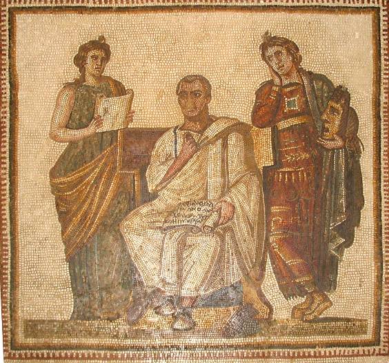 A third century Roman mosaic of Virgil Parthenius esteemed pupil seated - photo 19