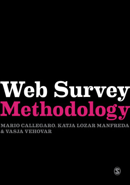 Mario Callegaro - Web Survey Methodology