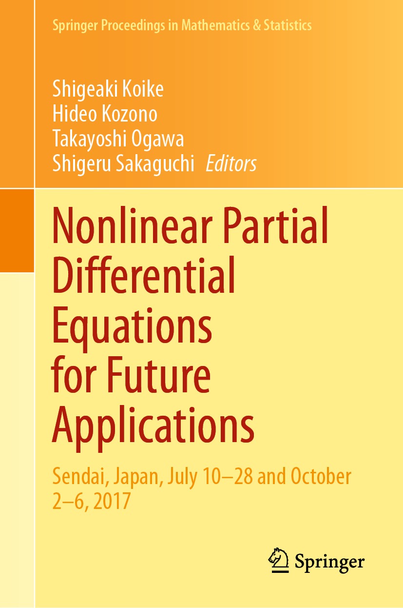 Book cover of Nonlinear Partial Differential Equations for Future Applications - photo 1