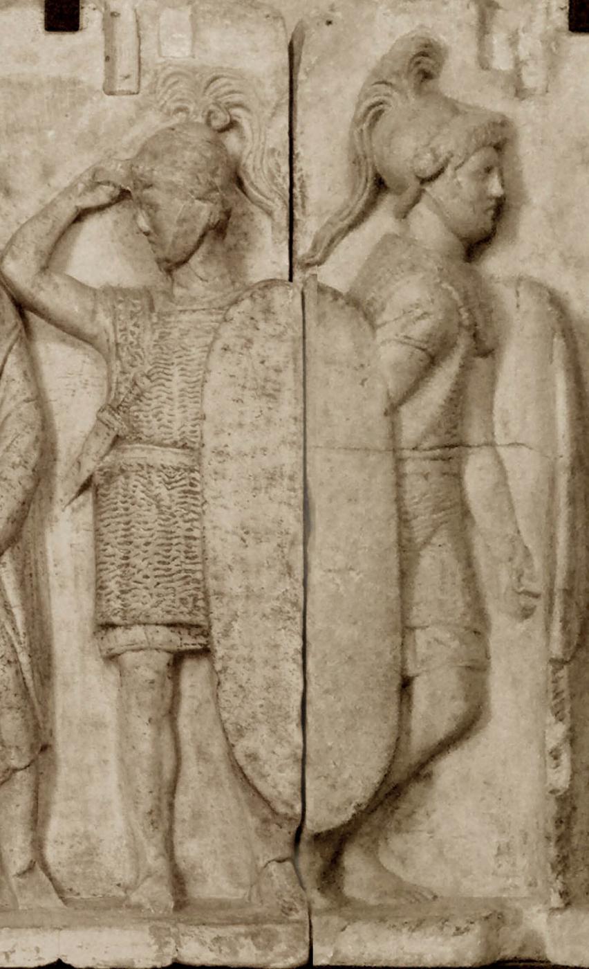 A pair of legionaries from the Altar of Domitius Ahenobarbus in Rome In his - photo 3