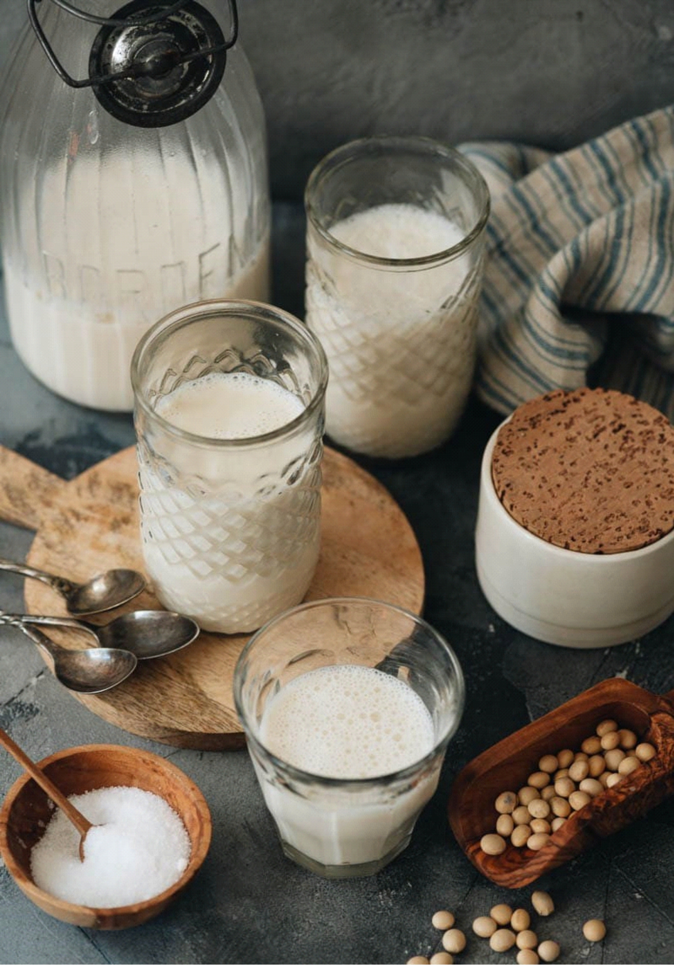 Boiling the soybean mix Unlike other plant-based milks almond milk oat milk - photo 4