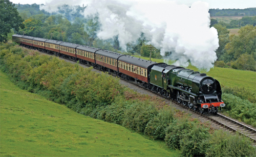 Duchess of Sutherland pulling away from the Sterns speed restriction on its way - photo 6