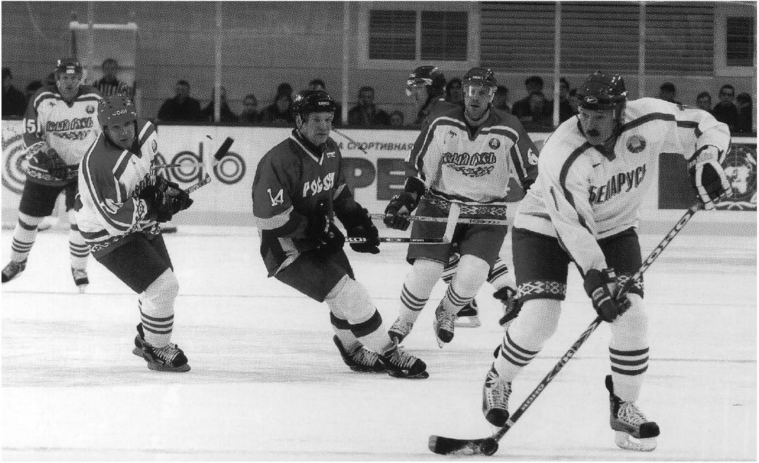 17 Lukashenka far right plays ice hockey against a Russian team The - photo 18