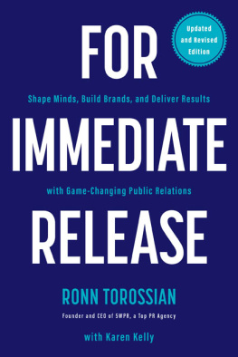 Ronn Torossian - For Immediate Release