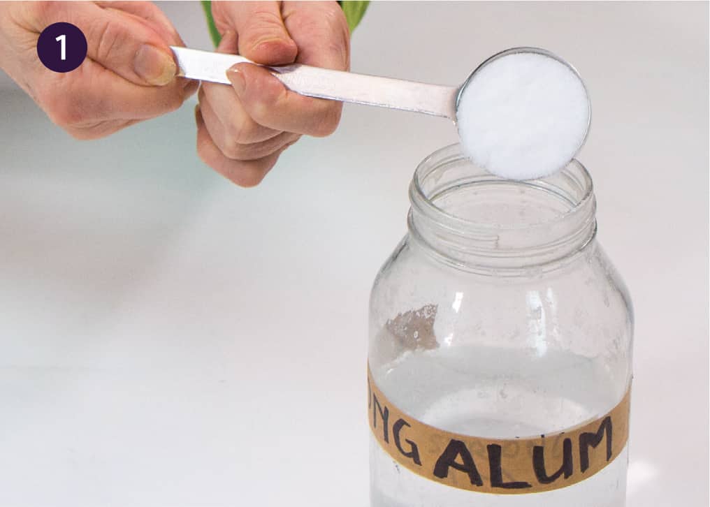 Dissolve powdered alum pure aluminum sulphate in water then dip each paper - photo 6