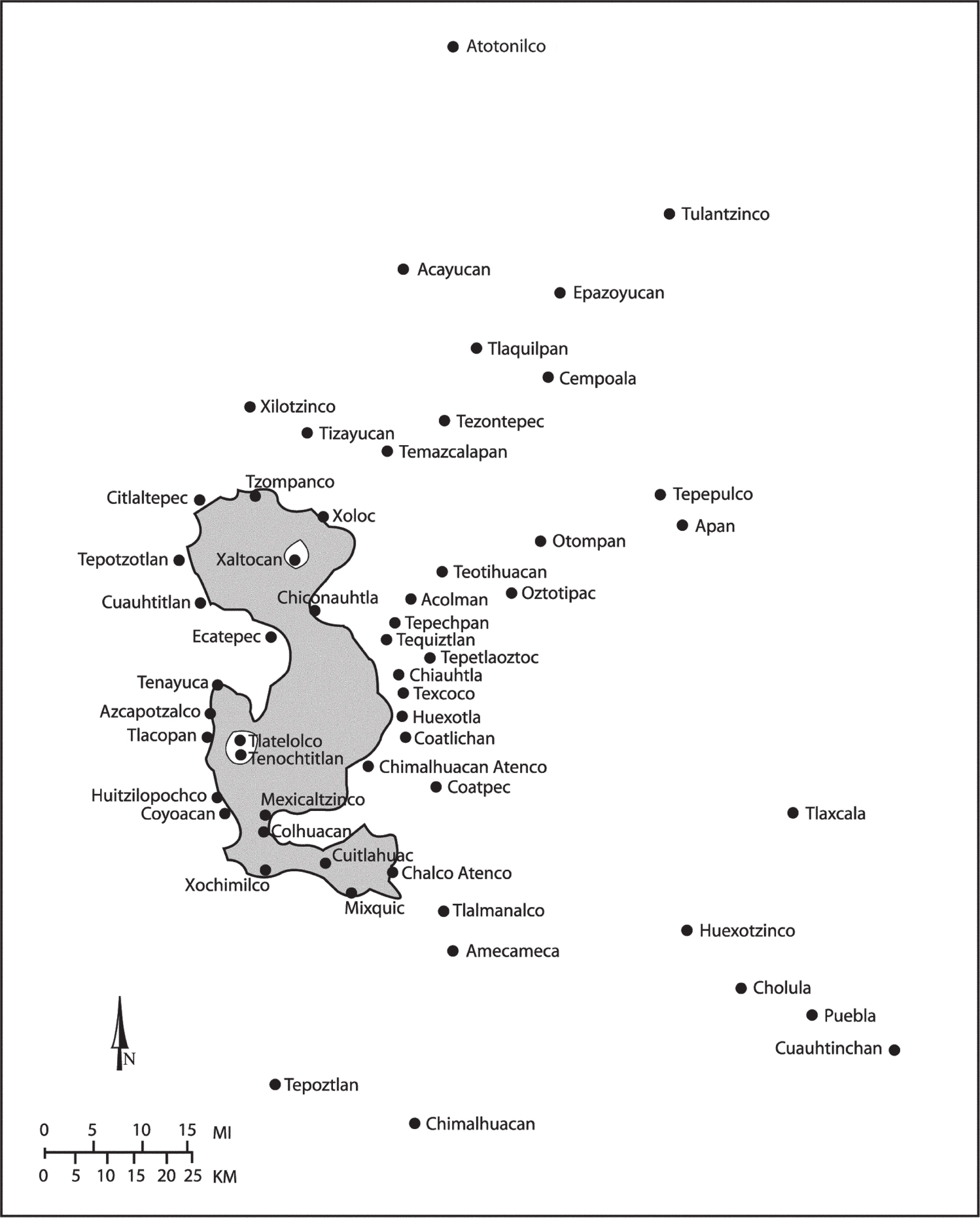 Map of central Mexico in the Aztec period The ALLURE of NEZAHUALCOYOTL - photo 1