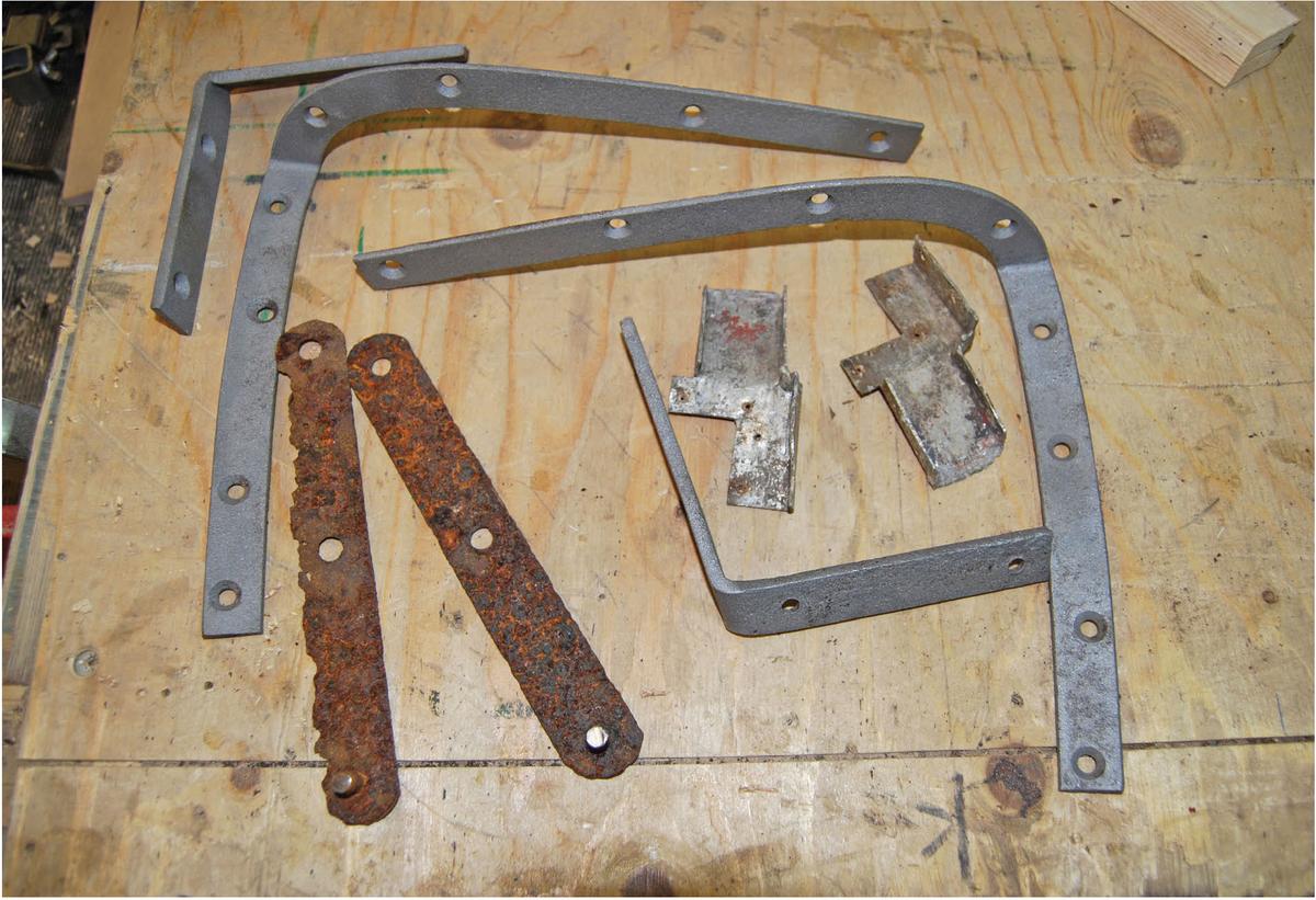 Even rusty brackets can be sand-blasted or used as templates for new parts but - photo 11