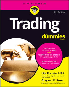 Lita Epstein Trading for Dummies