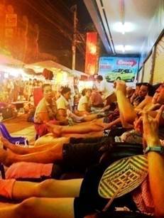 Thai Foot Massage on the street in a Thai night market Off the Beaten Path - photo 3