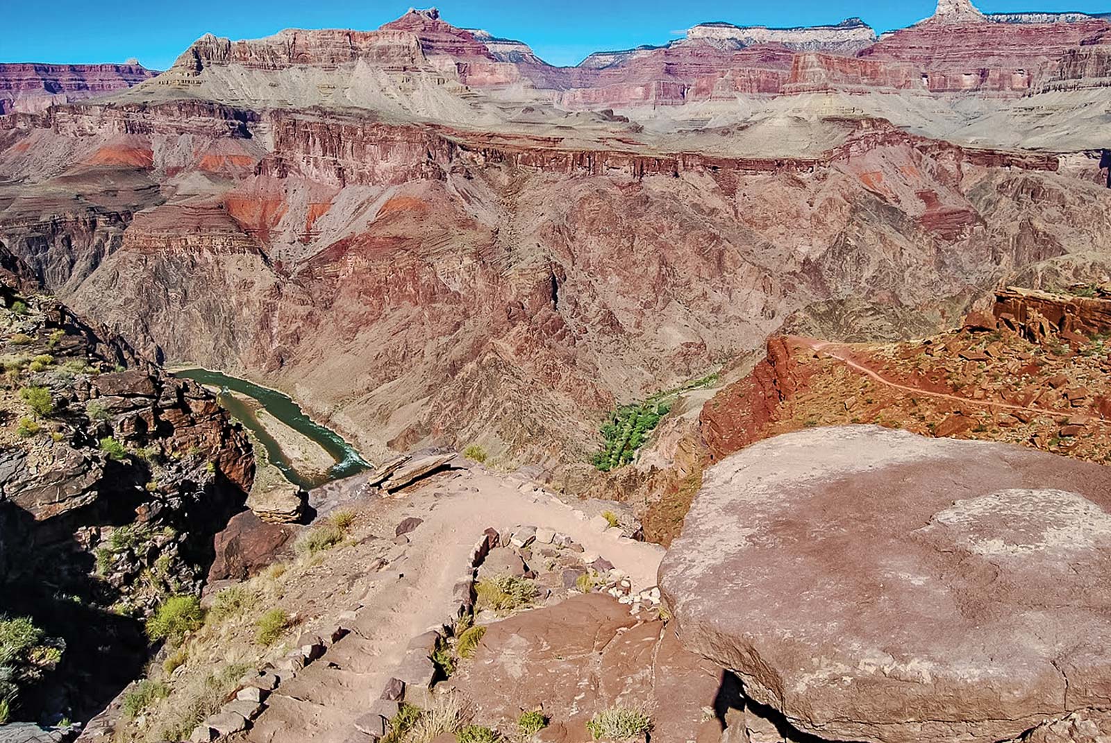 a bikers view from the South Rim along the South Kaibab - photo 13