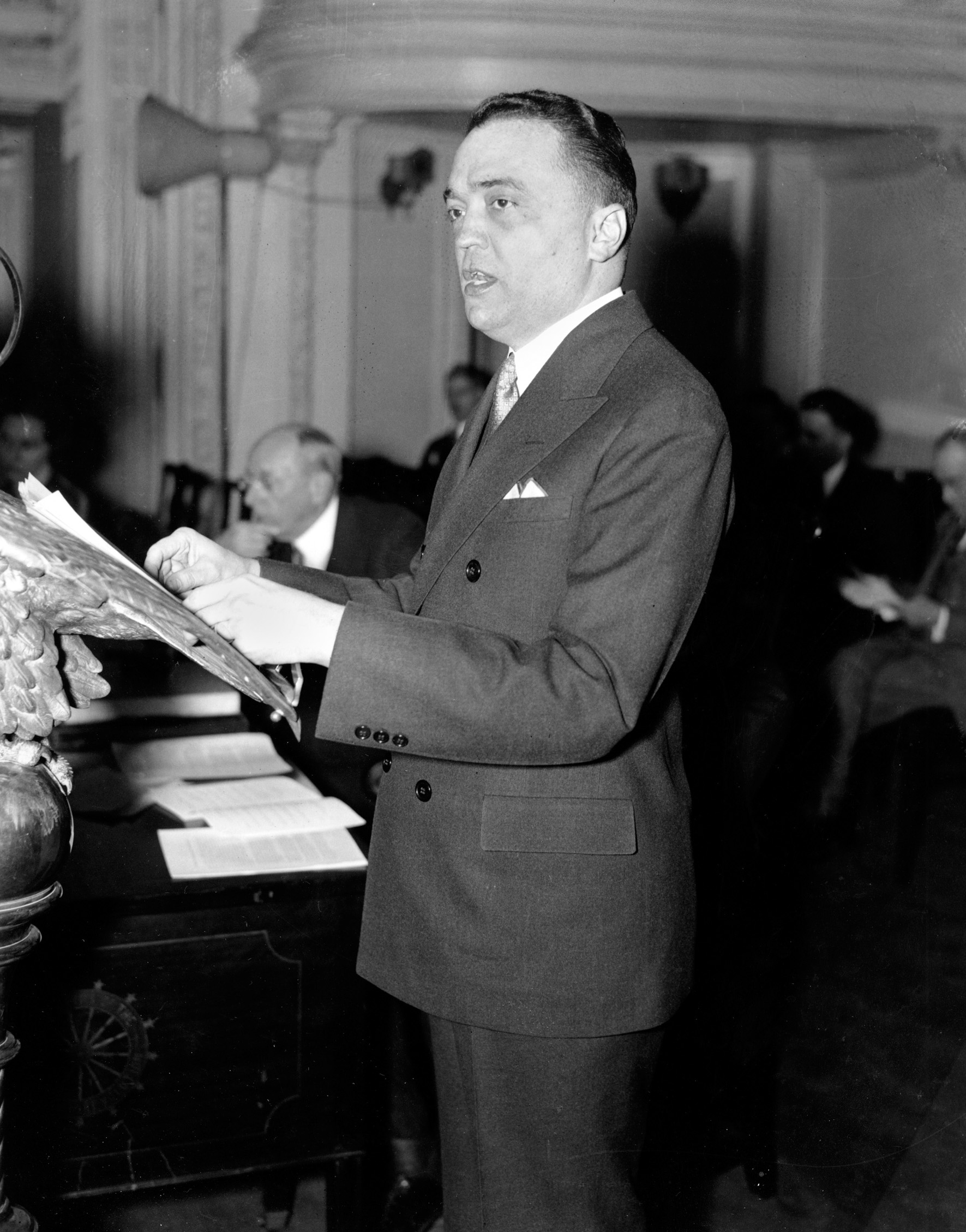 J Edgar Hoover head of the US Bureau of Investigation addresses the - photo 4