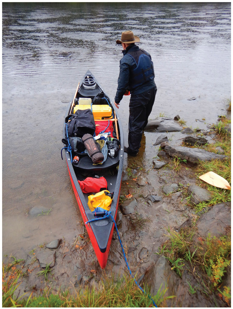 Our canoe on the Allagash loaded with gear three drybags with camera gear in - photo 2