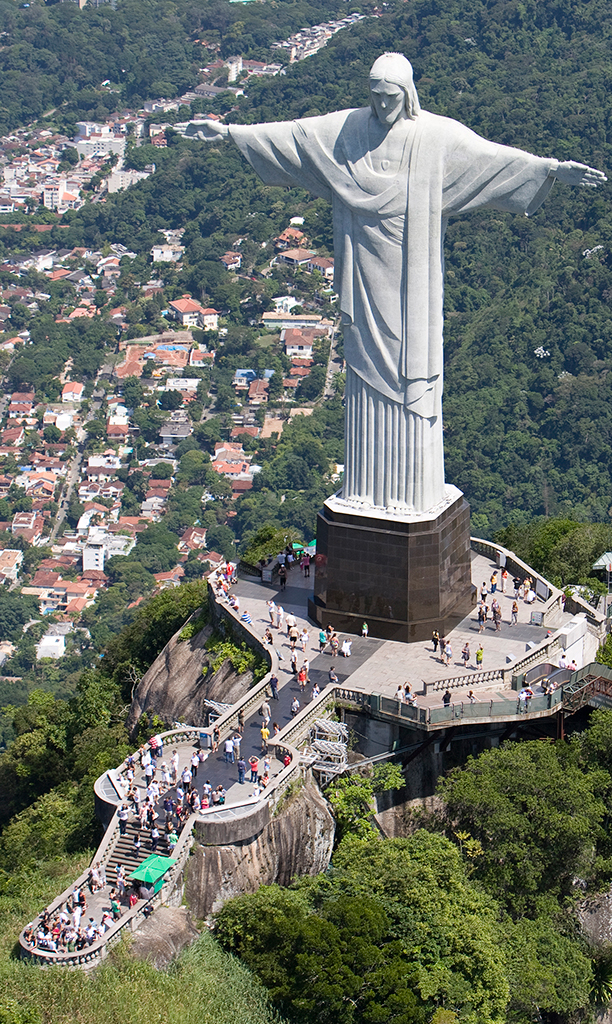 Cristo Redentor Art Deco Features The figure was carved from blocks of - photo 14