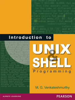 M. G. Venkateshmurthy - Introduction to Unix and Shell Programming