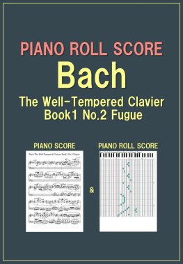 Ishii PIANO ROLL SCORE Bach The Well-Tempered Clavier Book1 No.2 Fugue