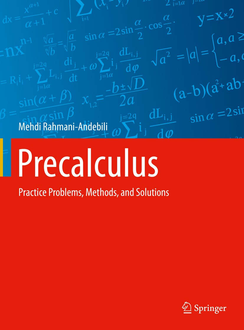 Book cover of Precalculus Mehdi Rahmani-Andebili Precalculus Practice - photo 1