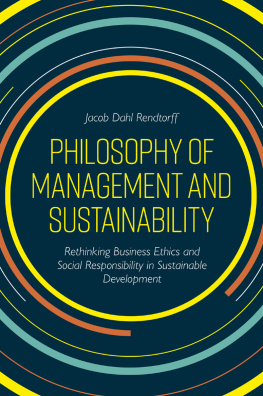 Jacob Dahl Rendtorff Philosophy of Management and Sustainability