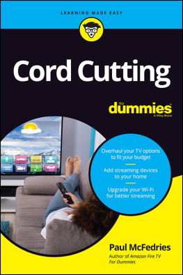 Paul McFedries Cord Cutting For Dummies