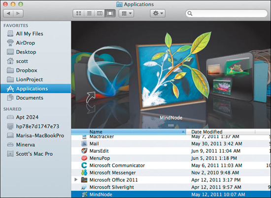 Arranging files in a Finder window Click the Arrangement icon new in Lion at - photo 5