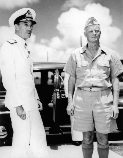 Commander-in-Chief in the Pacific Nimitz is shown here left in tropical kit - photo 9