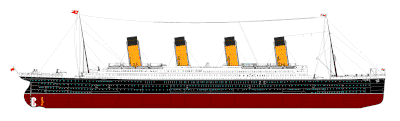 Starboard view of Titanic in 1912 Titanic was 882 feet 9 inches 26906 m - photo 5