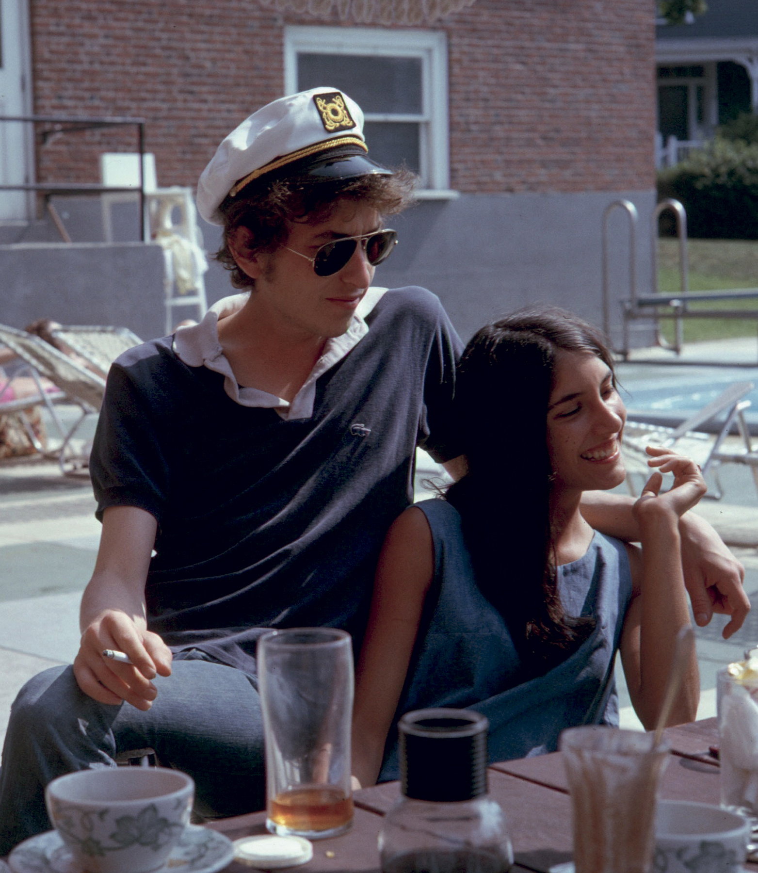 At the motel pool Newport Folk Festival July 1964 with his girlfriends - photo 13