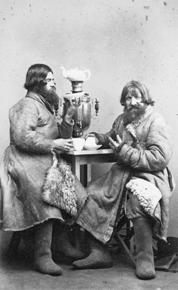 Two men drinking tea with samovar mid- to late 19th century photograph by - photo 6