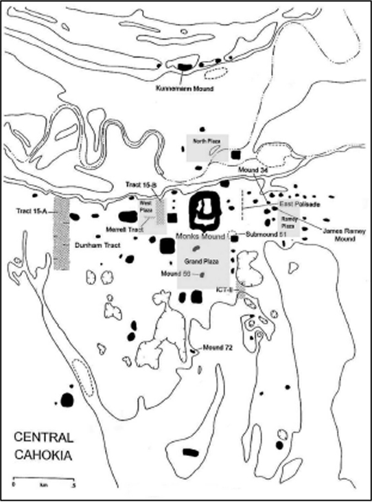 Figure 12 Map of Central Cahokia showing location of faunal assemblages and - photo 2