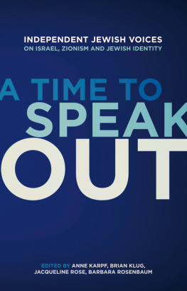 Independent Jewish Voices - A Time To Speak Out Independent Jewish Voice