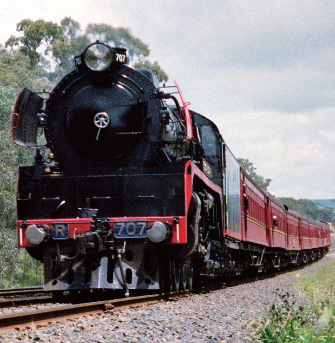 A spotless R707 makes an impressive sight as it drifts north at speed between - photo 2