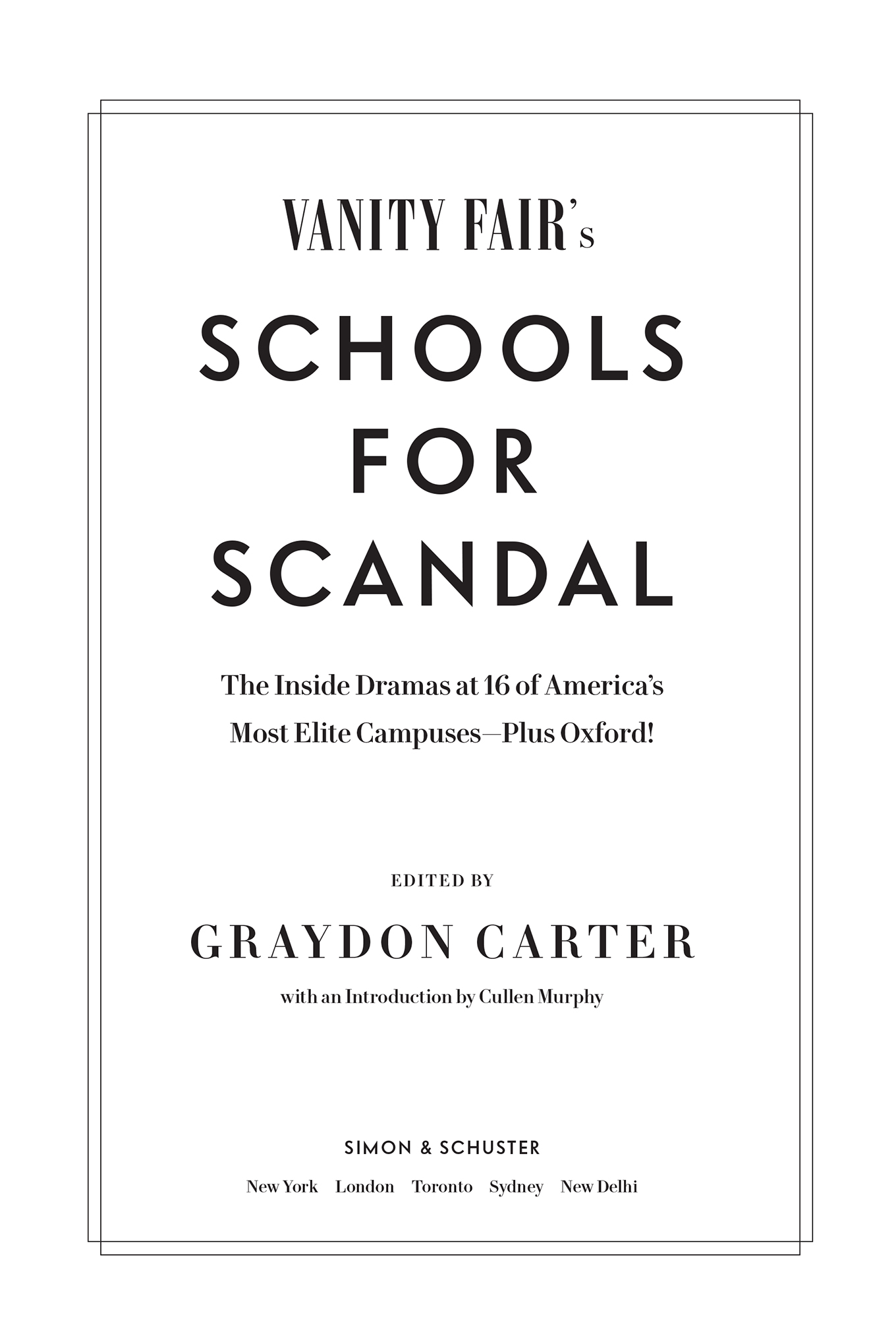 Vanity Fairs Schools for Scandal - image 1