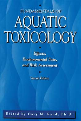 Gary M. Rand Fundamentals Of Aquatic Toxicology