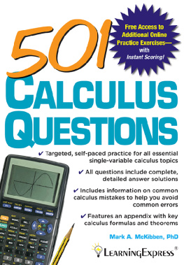 LLC LearningExpress - 501 Calculus Questions