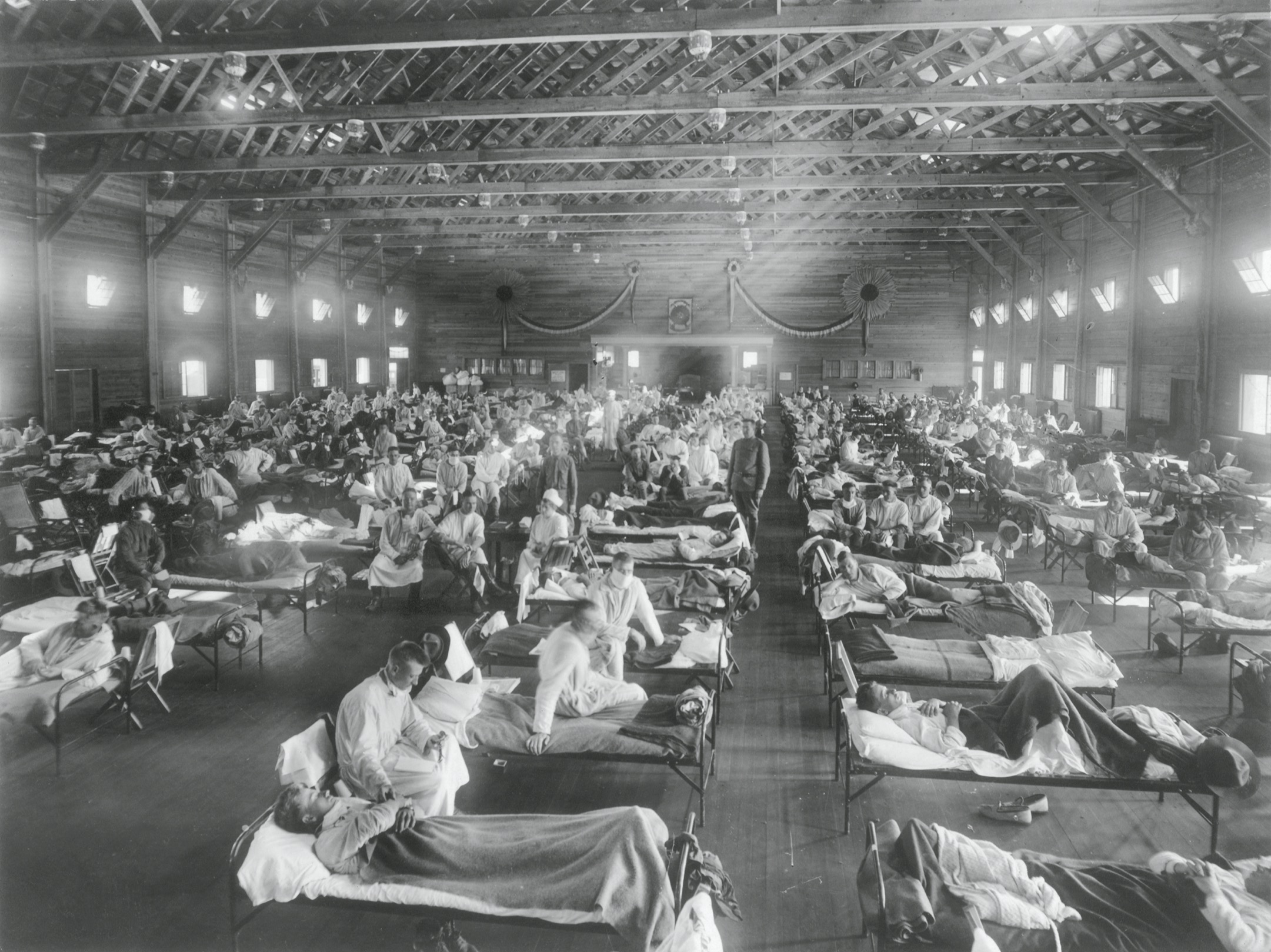 Emergency hospital during influenza epidemic Camp Funston Kansas 1918 As - photo 5