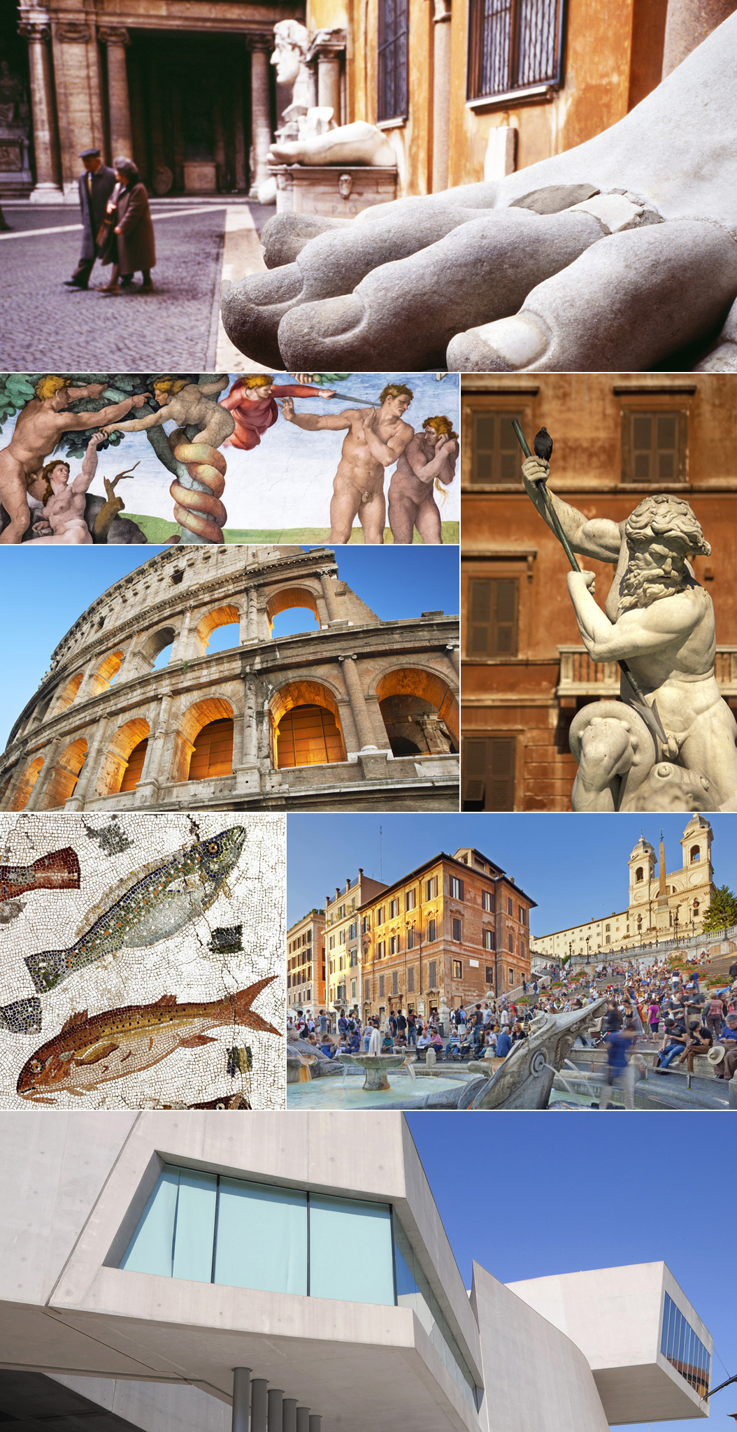 Clockwise from top Musei Capitolini Fountain of Neptune Piazza Navona - photo 2