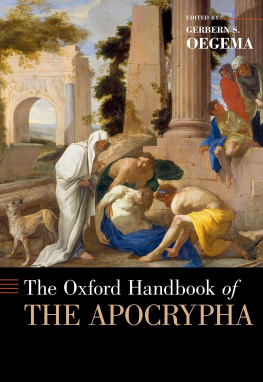 Gerbern S. Oegema The Oxford Handbook of the Apocrypha