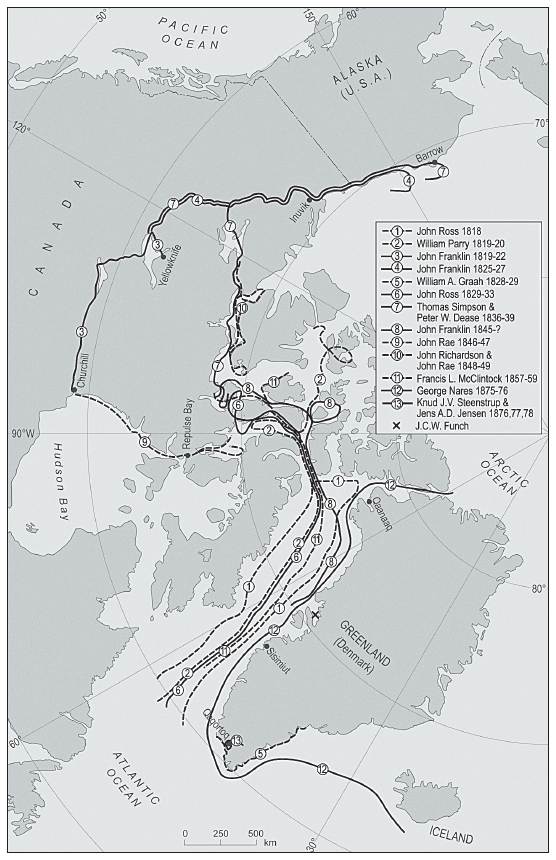 FIGURE I1 Map showing the approximate routes taken by the main expeditions - photo 2