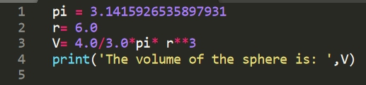 Output The volume of the sphere is 9047786842338603 Output Output - photo 14