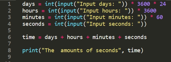 Output Input days 4 Input hours 5 Input minutes 20 Input seconds 10 The - photo 18