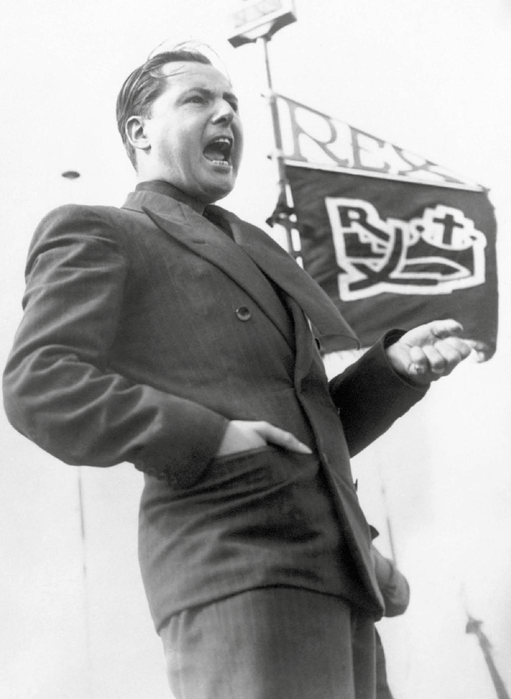 Lon Degrelle addressing a Rexist Party meeting note the party flag Authors - photo 5