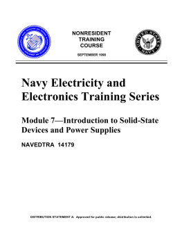 Naval Education Introduction to Solid-State Devices and Power Supplies