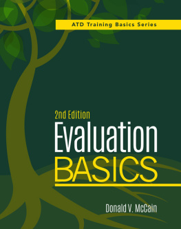 Donald V. McCain Evaluation Basics (Training Basics)