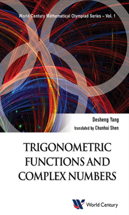 Desheng Yang - Trigonometric Functions And Complex Numbers: In Mathematical Olympiad and Competitions: 1 (World Century Mathematical Olympiad Series)