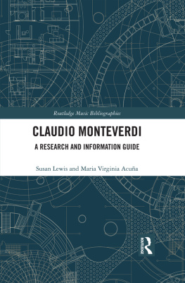 Susan Lewis - Claudio Monteverdi: A Research and Information Guide