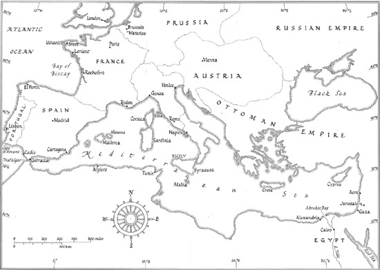 Map of the Mediterranean in 1798 Map showing the West Indies the coast of - photo 4