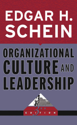 Edgar H. Schein - Organizational Culture and Leadership (J-B US non-Franchise Leadership)